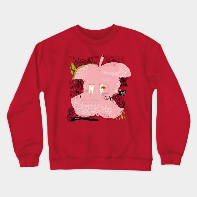 Funny Apple Crewneck Sweatshirt by MSC.Design